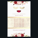 Imitate Gold Glitzer Lashes Schönheitssalon Flyer<br><div class="desc">Makeup artist-Flyer</div>