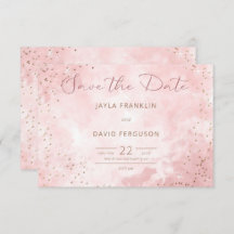 Imitate Gold Glitzer & Pink Moderne Hochzeit