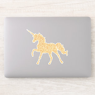 Imitate Gold Glitzer Unicorn Glam Vinyl Sticker