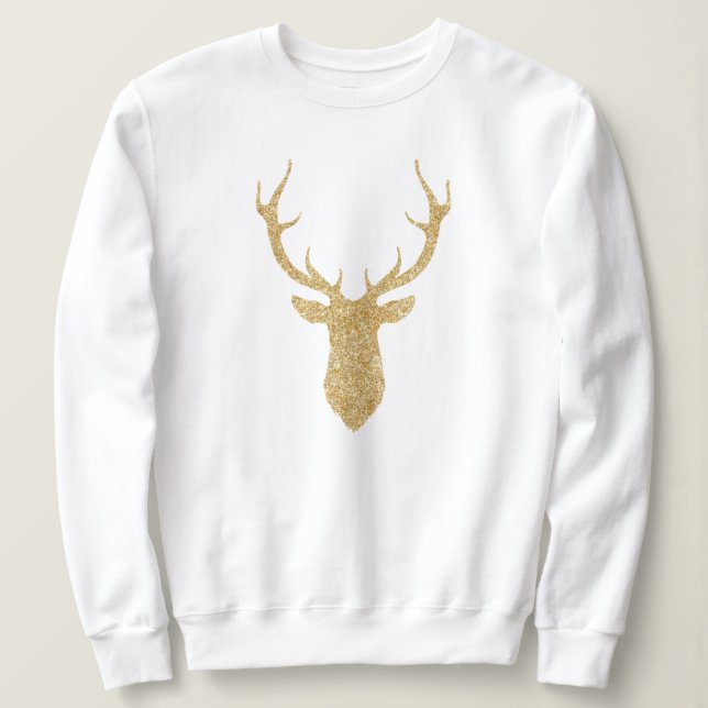 Imitate Gold Glitzer Weihnachtsbaum Sweatshirt (Design vorne)