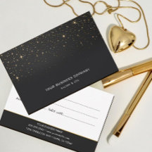 Imitate Gold Glitzern Schwarzes Geschenkzertifikat