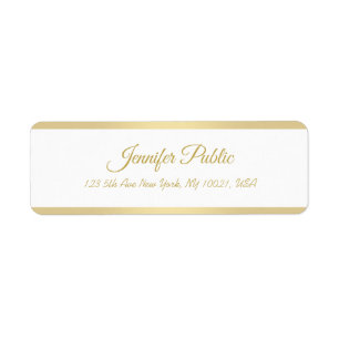 Imitate Gold Hand Script Moderne elegante Vorlage