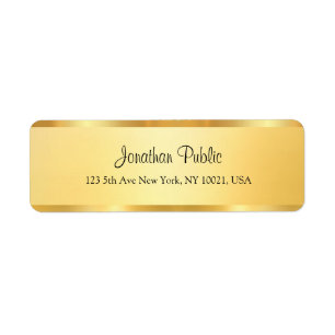 Imitate Gold Handgeschriebene Personalisierte Vorl