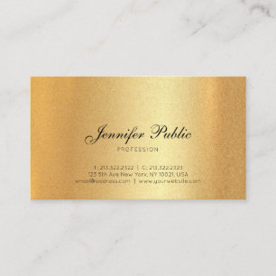 Imitate Gold handgeschriebene Skripte kalligraphis Visitenkarte