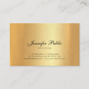 Imitate Gold Handschrift Text gegliedert Moderne T Visitenkarte