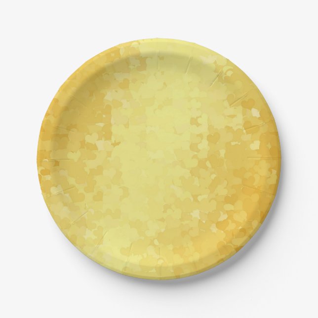 Imitate Gold hören auf individueller romantischer  Pappteller (Vorderseite)