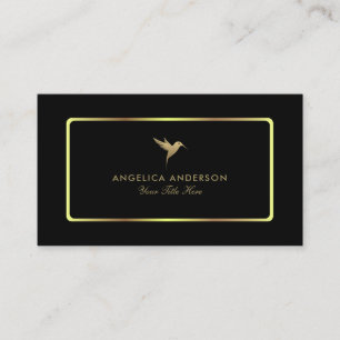 Imitate Gold Humming Bird Business Card Visitenkarte
