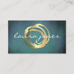 Imitate Gold lackierte Circle Designer Business Ca Visitenkarte