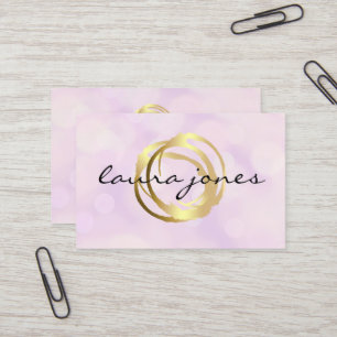 Imitate Gold lackierte Circle Designer Business Ca Visitenkarte