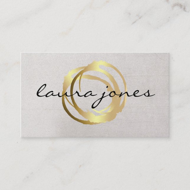 Imitate Gold lackierte Circle Designer Business Ca Visitenkarte (Vorderseite)