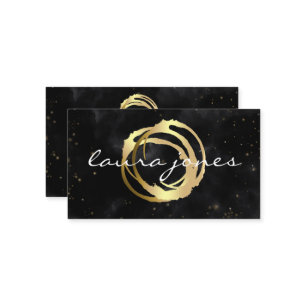 Imitate Gold lackierter Circle Designer Visitenkarte