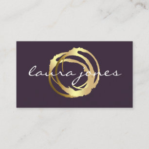 Imitate Gold lackierter Circle Designer Visitenkarte