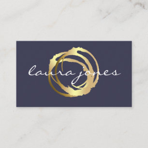 Imitate Gold lackierter Circle Designer Visitenkarte