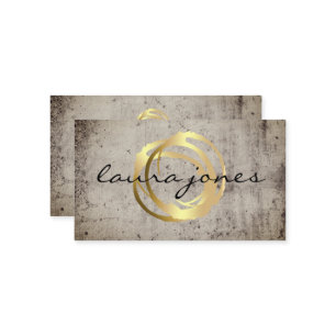 Imitate Gold lackierter Circle Designer Visitenkarte