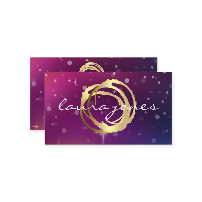 Imitate Gold lackierter Circle Designer Visitenkarte (Vorderseite/Rückseite Beispiel)