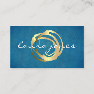 Imitate Gold lackierter Circle Designer Visitenkarte