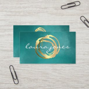 Imitate Gold lackierter Circle Designer Visitenkarte