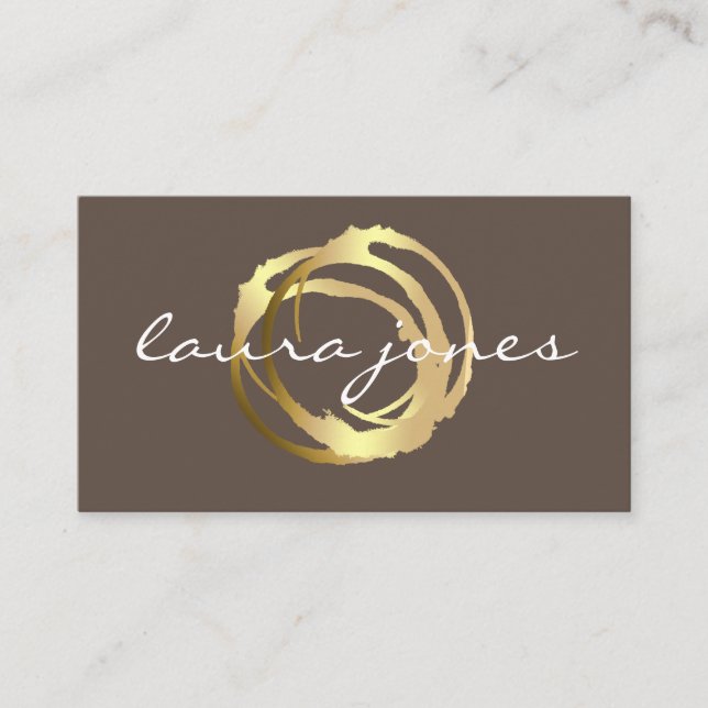 Imitate Gold lackierter Circle Designer Visitenkarte (Vorderseite)