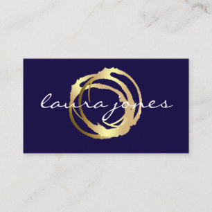 Imitate Gold lackierter Circle Designer Visitenkarte