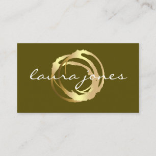 Imitate Gold lackierter Circle Designer Visitenkarte