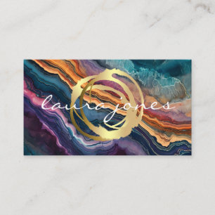 Imitate Gold lackierter Circle Designer Visitenkarte