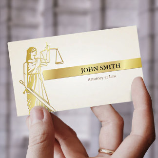 Imitate Gold Lady Justice Beruflich Anwalt Visitenkarte