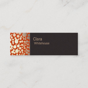 Imitate Gold Leaf Circle Pattern Orange Business C Mini Visitenkarte