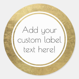 Imitate Gold Leaf Custom Craft Gefallen Hochzeit Runder Aufkleber