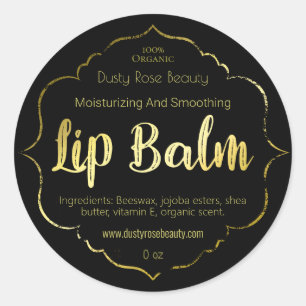 Imitate Gold Lip Balm Label Handmade Business Runder Aufkleber