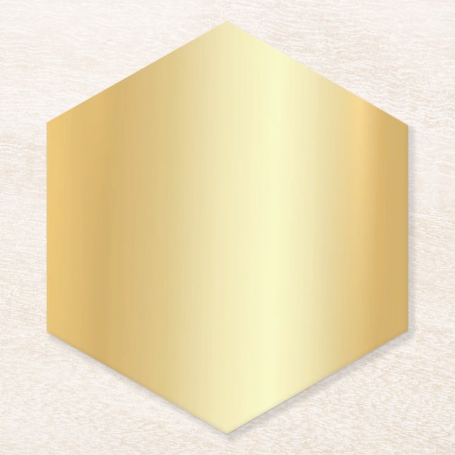 Imitate Gold Look Eleganter Blank Modern Template  Untersetzer (Vorderseite)