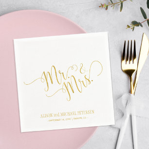 Imitate Gold mehr und mehr einfache kalligraphisch Serviette