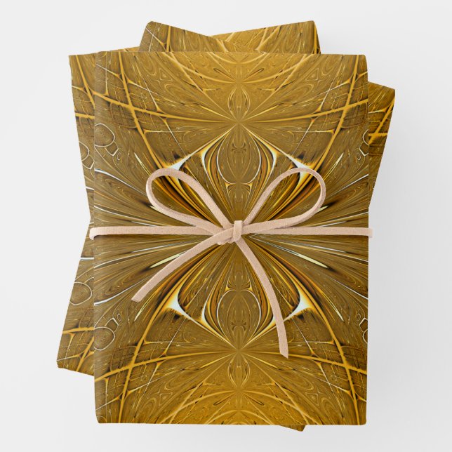 Imitate Gold Metal Design Geschenkpapier Set (Beispiel)