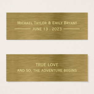 Imitate Gold Metal Textur Lesezeichen