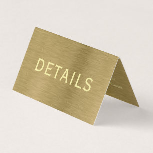 Imitate Gold Metal Textur mit Foto Detail Card Visitenkarten