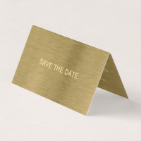 Imitate Gold Metal Texture Foto Save the Date Kart