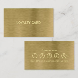 Imitate Gold Metal Texture Loyalty Card Visitenkarte
