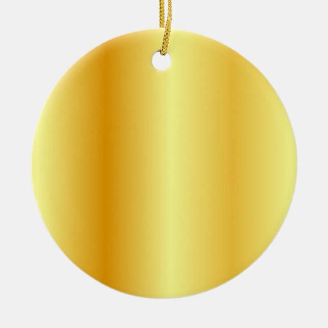 Imitate Gold Metallic Look Custom Blank Template Keramik Ornament (Vorne)