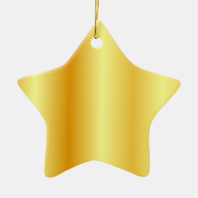 Imitate Gold Metallic Look Custom Blank Template Keramik Ornament (Vorne)