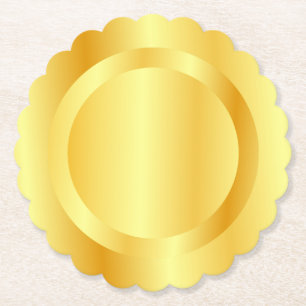 Imitate Gold-Metallic-Look Fügen Sie Ihren Monogra Untersetzer