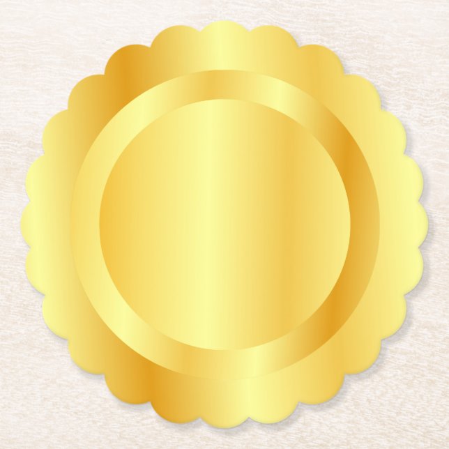 Imitate Gold-Metallic-Look Fügen Sie Ihren Monogra Untersetzer (Vorderseite)