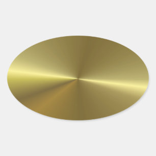 Imitate Gold Metallic Look Stilvolle Blindvorlage Ovaler Aufkleber