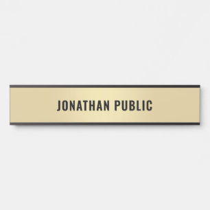Imitate Gold Minimalistisches Design Moderne Elega Türschild