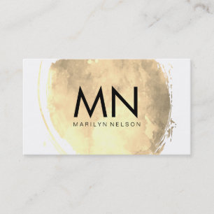 Imitate Gold mit Chic Monogram gespürt Visitenkarte