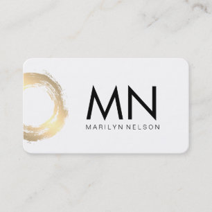 Imitate Gold mit Chic Monogram gespürt Visitenkarte