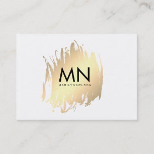 Imitate Gold mit Chic Monogram gespürt Visitenkarte