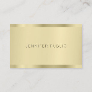 Imitate Gold Moderne, einfache Designvorlage Elega Visitenkarte
