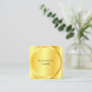 Imitate Gold Moderne Elegante Glam Corporate Compa Quadratische Visitenkarte