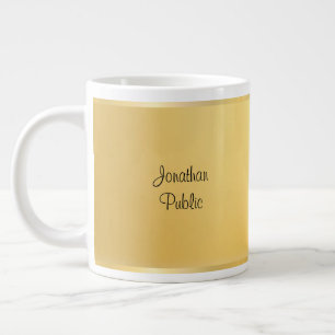 Imitate Gold Moderne handgeschriebene Skriptvorlag Jumbo-Tasse