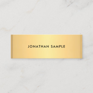 Imitate Gold Modernes Einfaches Template Elegant T Mini Visitenkarte