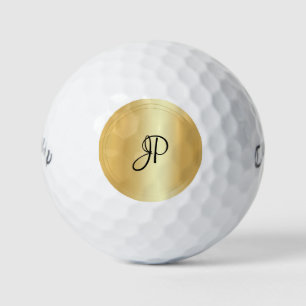 Imitate Gold Monogram Eleganname Template Golfball